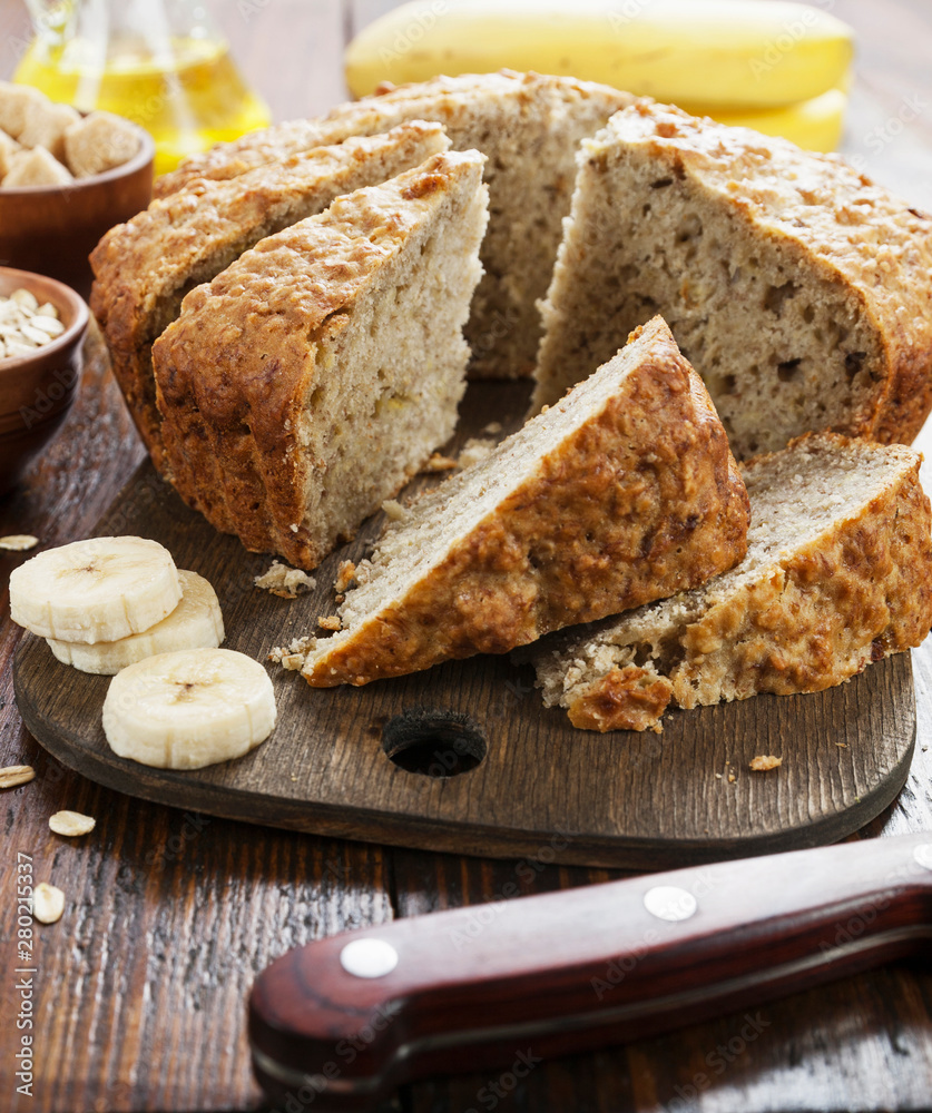 Banana cake with oatmeal Banana cake with oatmeal