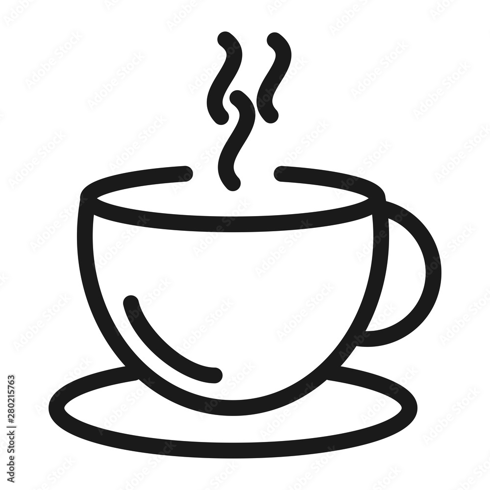 coffee time - minimal line web icon. simple vector illustration. concept for infographic, website or app. coffee time - minimal line web icon. simple vector illustration. concept for infographic, website or app.