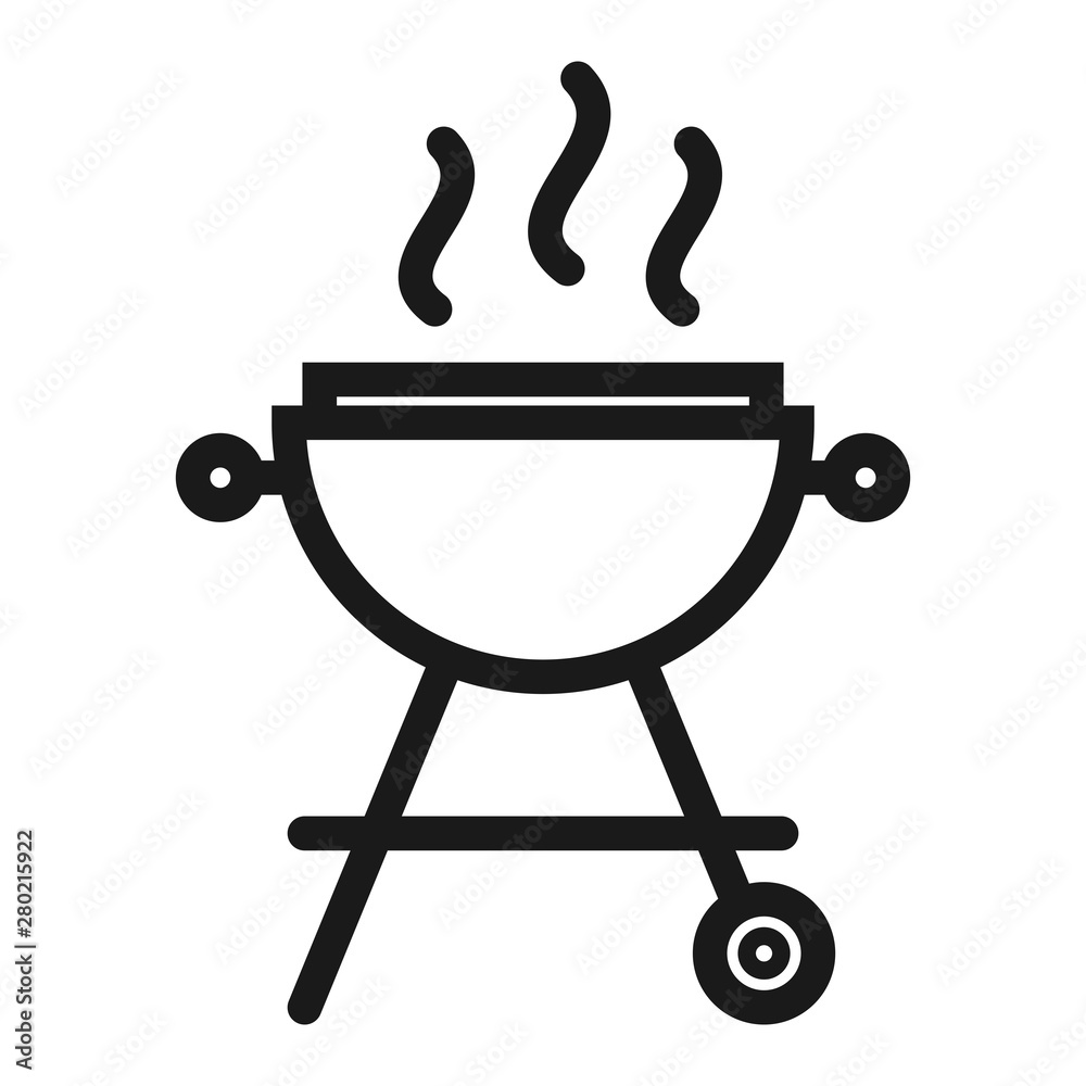 B-B-Q - minimal line web icon. simple vector illustration. concept for infographic, website or app.