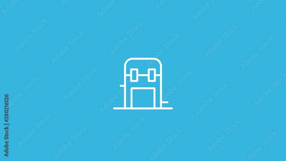 School Line Icon Animation with Alpha stock video School Line Icon Animation with Alpha stock video