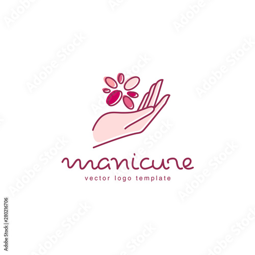 Vector logo design for manicure and nail salon
