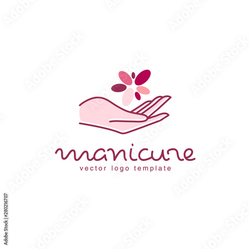 Vector logo design for manicure and nail salon