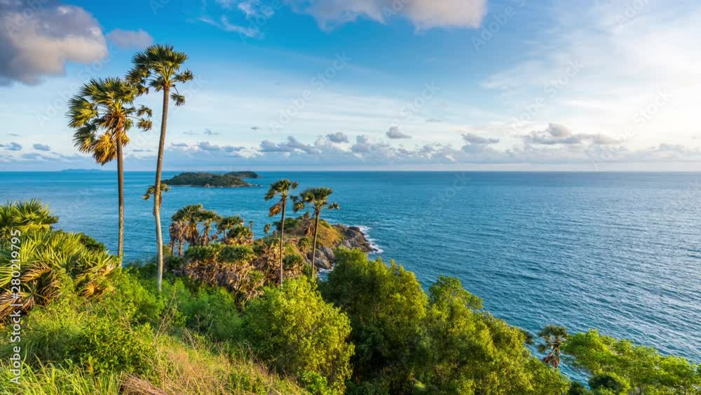 Time lapse of Promthep cape viewpoint in Phuket, Thailand. Time lapse of Promthep cape viewpoint in Phuket, Thailand.