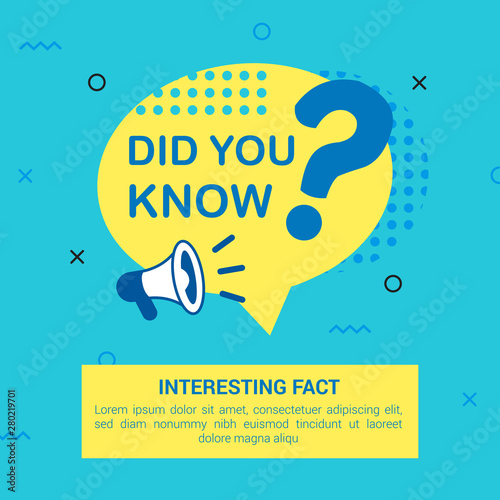 Did you know speech bubble with big question mark