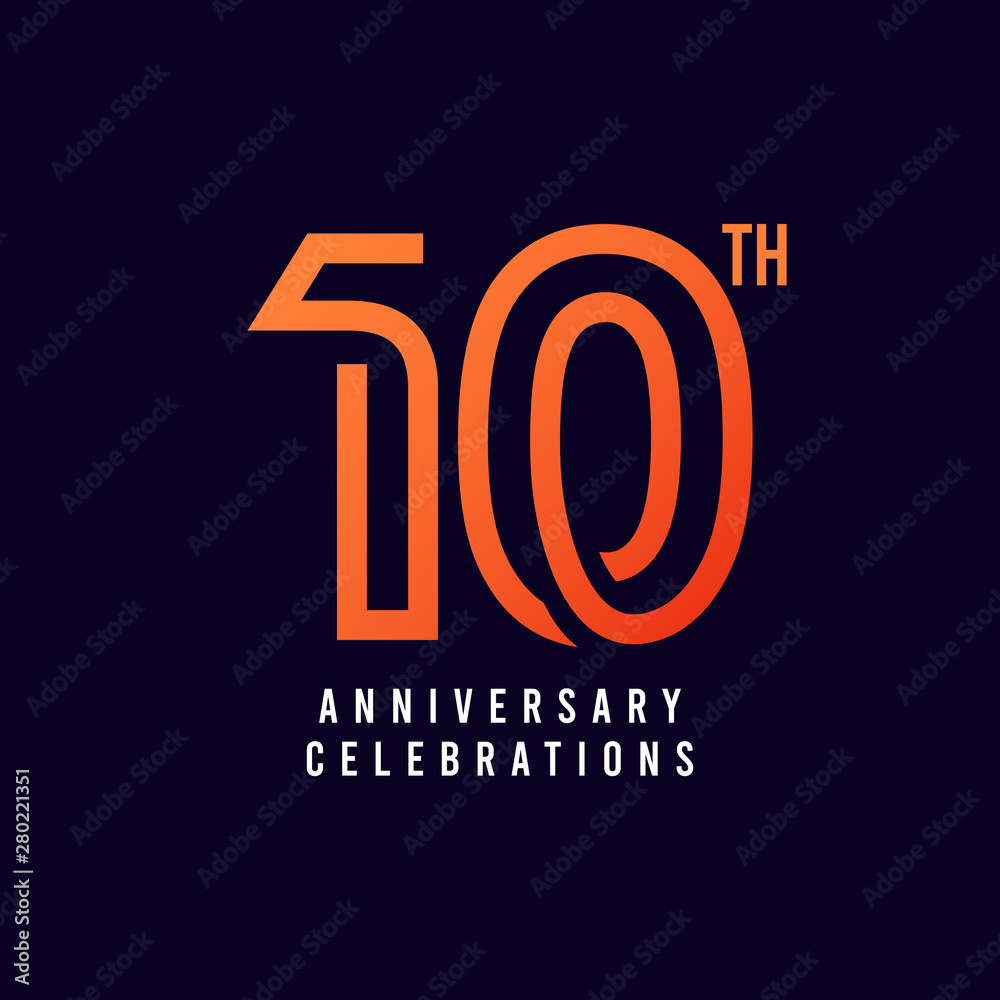 Obraz premium 10 Th Anniversary Celebration Vector Template Design Illustration