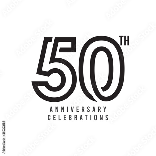 50 Th Anniversary Celebration Vector Template Design Illustration