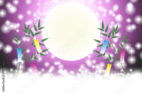 和風背景壁紙,七夕祭り,竹飾り,伝統行事,短冊,夏,伝統行事,星屑,天の川,キラキラ,七月,無料素材