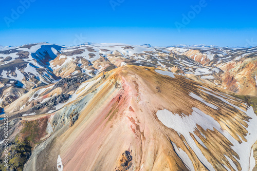 Landmannalaugar National Park - Iceland.Picture made by drone from above.