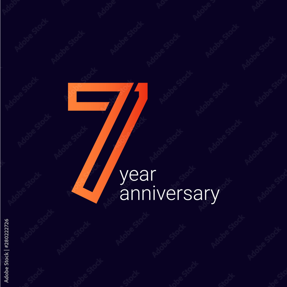 7 Year Anniversary Celebration Vector Template Design Illustration 7 Year Anniversary Celebration Vector Template Design Illustration