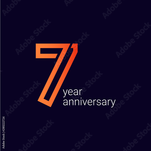 7 Year Anniversary Celebration Vector Template Design Illustration