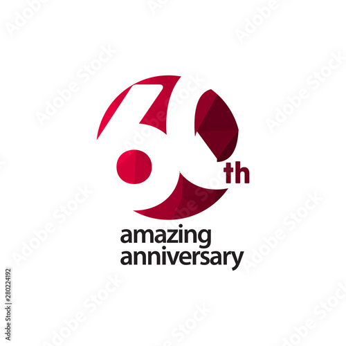 60 Th Amazing Anniversary Celebration Vector Template Design Illustration