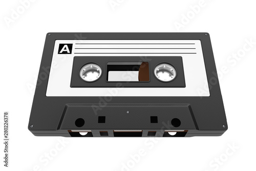 Old Vintage Audio Cassette Tape. 3d Rendering