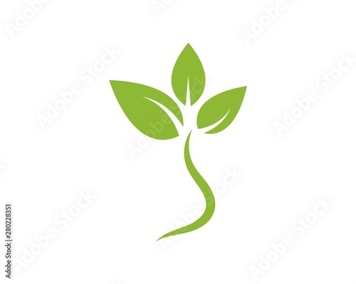 green leaf ecology nature element vector icon of go green