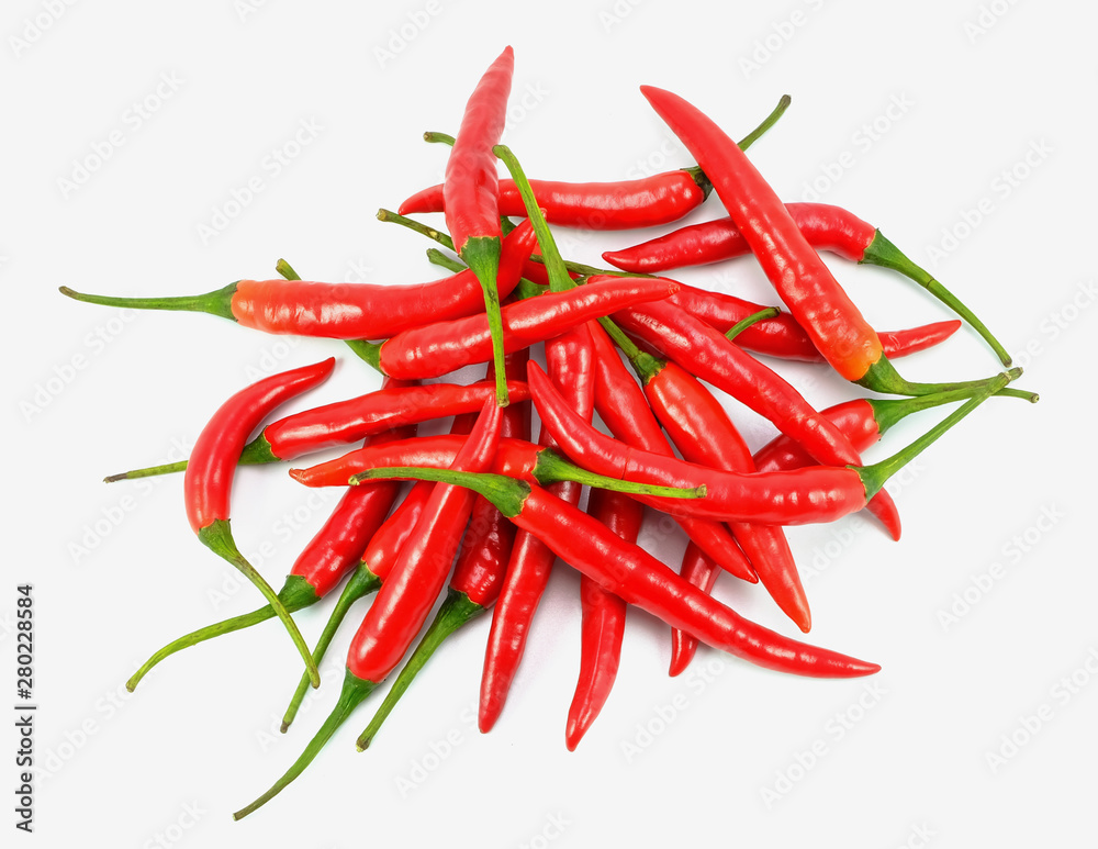 spicy hot chili on white background spicy hot chili on white background