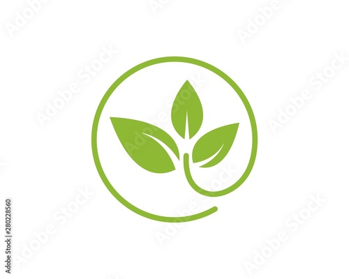 green leaf ecology nature element vector icon of go green