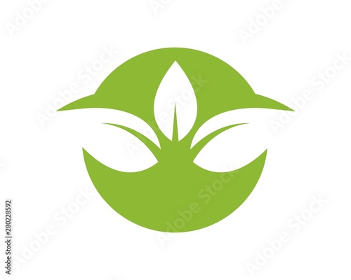 green leaf ecology nature element vector icon of go green