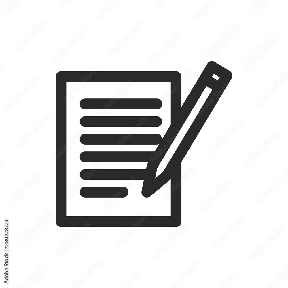 Contract vector icon in modern style for web site and mobile app Contract vector icon in modern style for web site and mobile app