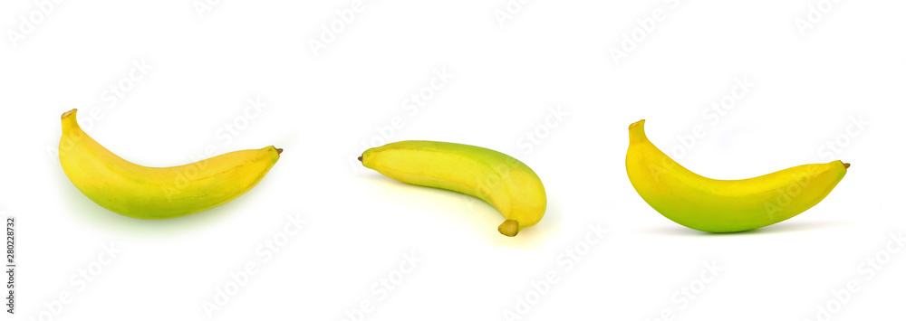 three bananas set in different side