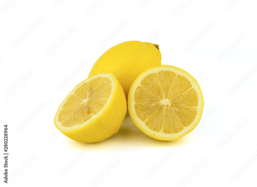 yellow lemon fruit on white yellow lemon fruit on white