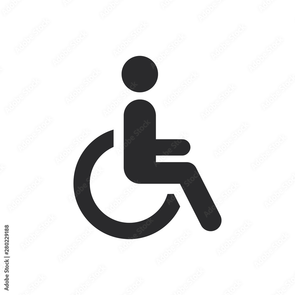 Disabled vector icon in modern style for web site and mobile app Disabled vector icon in modern style for web site and mobile app