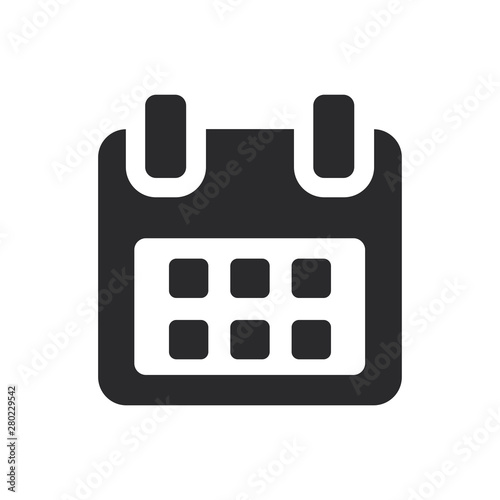 Calendar vector icon in modern style for web site and mobile app