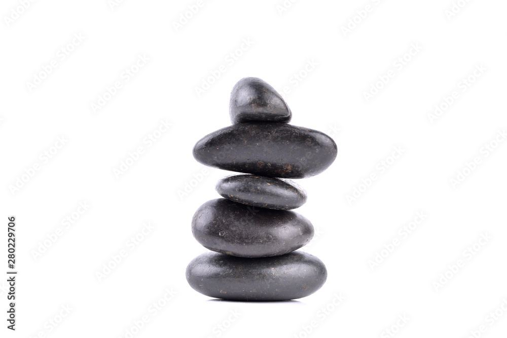 Zen stones balance concept isolated on white Zen stones balance concept isolated on white