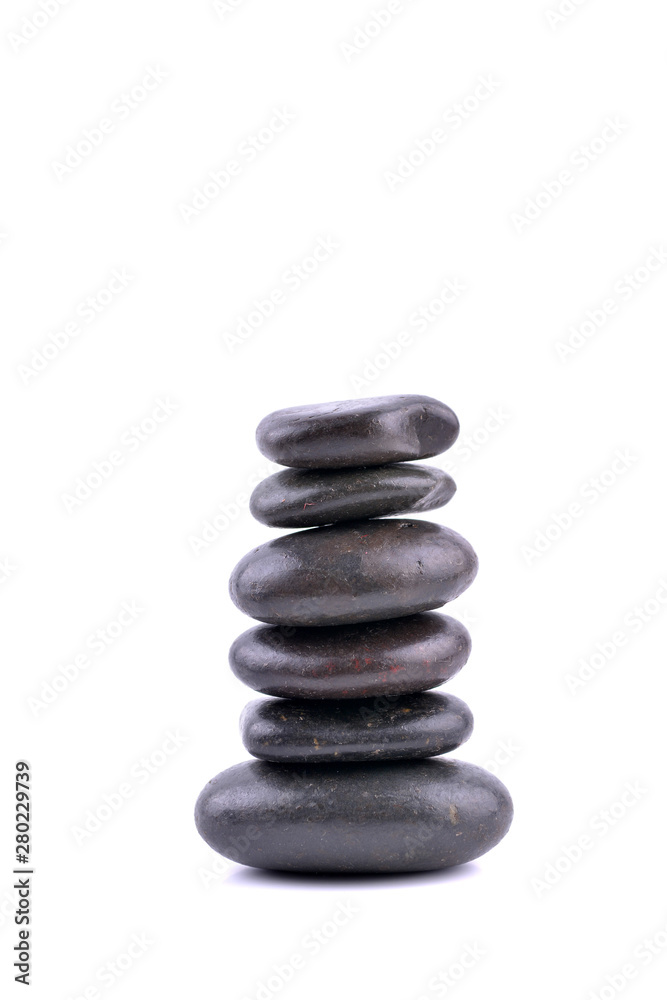 Zen stones balance concept isolated on white Zen stones balance concept isolated on white