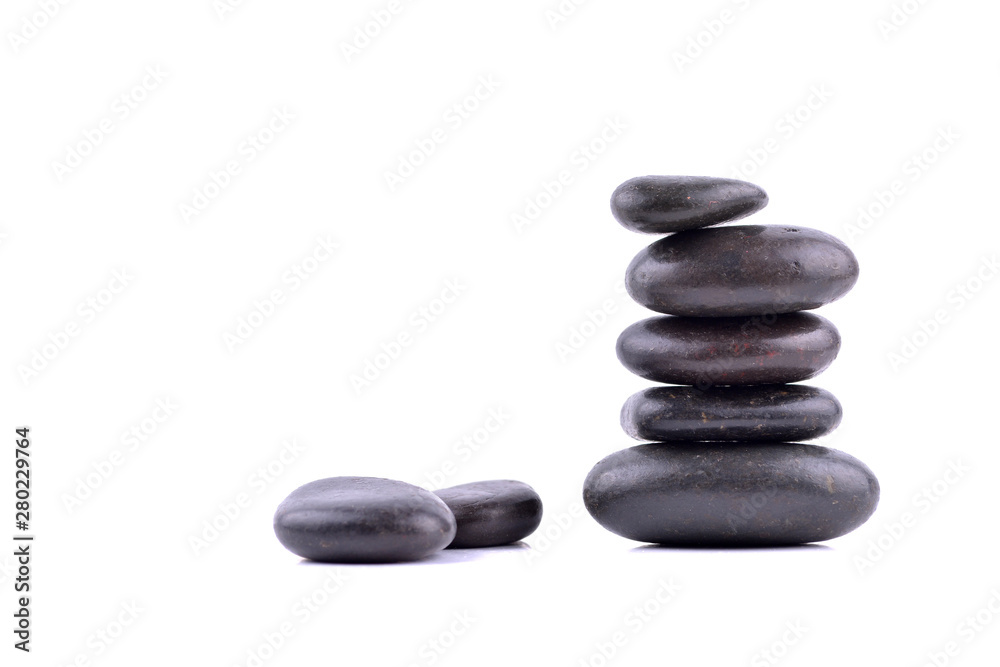 Zen stones balance concept isolated on white Zen stones balance concept isolated on white