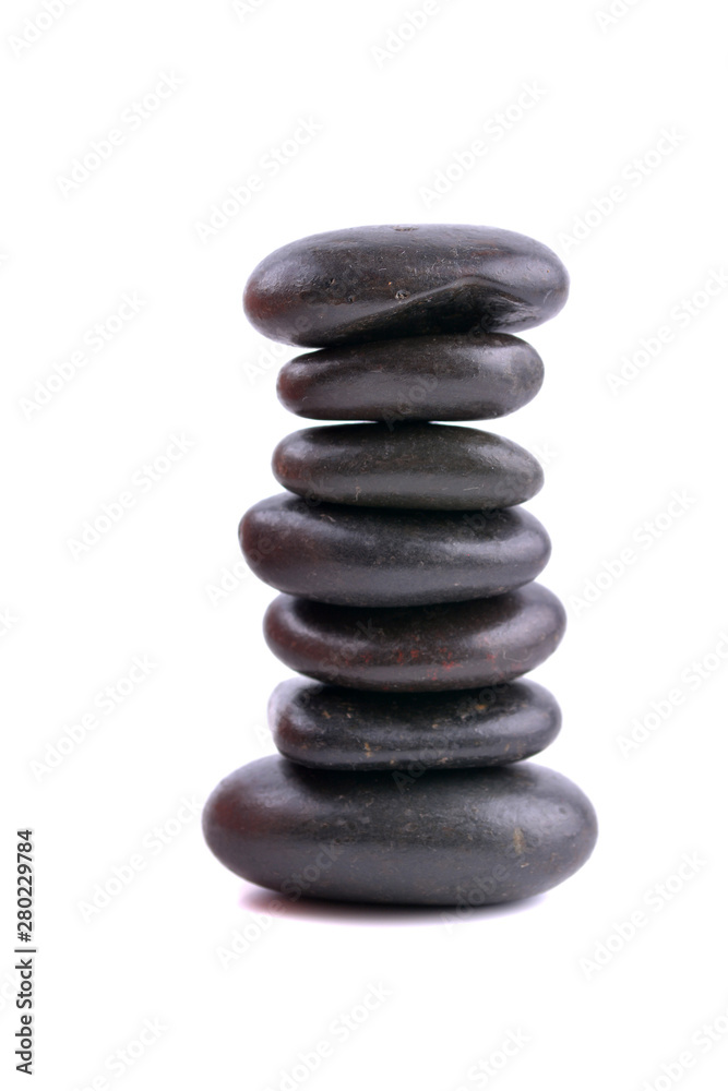 Zen stones balance concept isolated on white Zen stones balance concept isolated on white