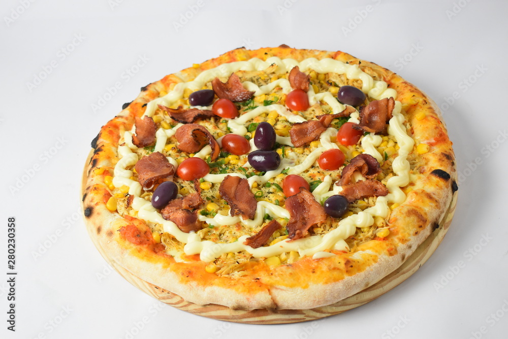 Pizza de frango com catupiry