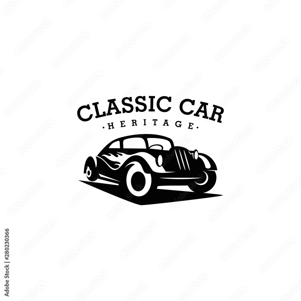 Retro Car Logo Design Template Vector