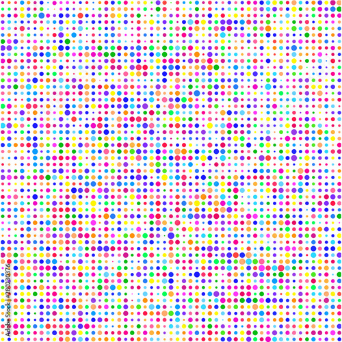 Mosaics of multicolored dots