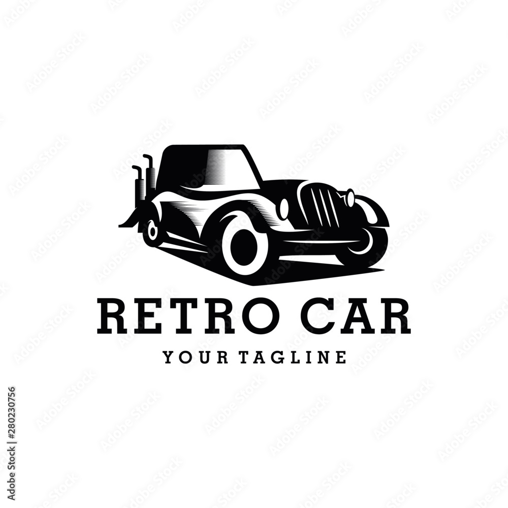 Fototapeta premium Retro Car Logo Design Template Vector