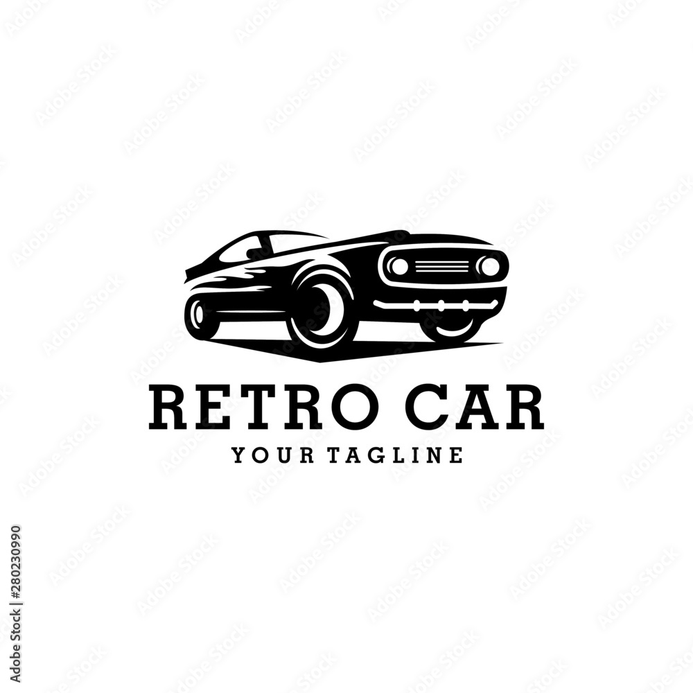 Retro Car Logo Design Template Vector