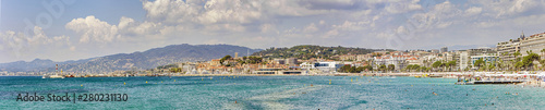 Sea bay marina with yachts and boats in Cannes © pab_map