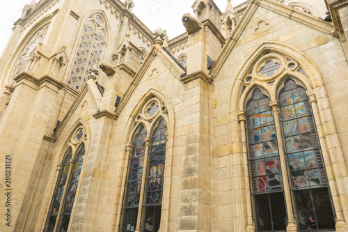 Beautiful architecture of Sacred Heart Cathedral in Guangzhou ,Guangdong, China. 