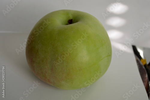 Homemade food - Big green apple from personal garden
