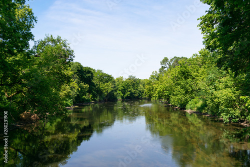 The DuPage River in Naperville Illinois during Summer © James