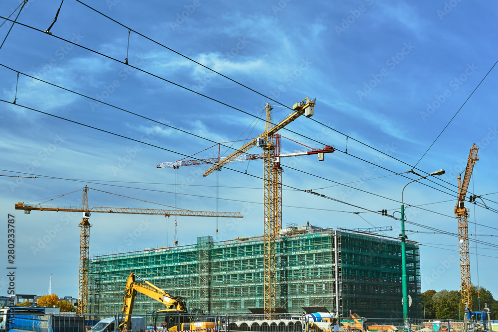Construction of a residential building in Poznan. Construction of a residential building in Poznan.