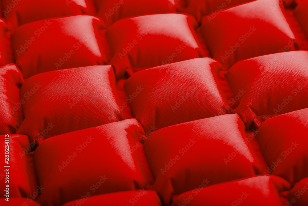 Obraz premium The texture of the cranes inflatable travel mat, repeating sections and patterns