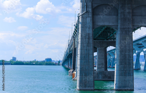 New and old Champlain bridge, Montreal, Quebec photo