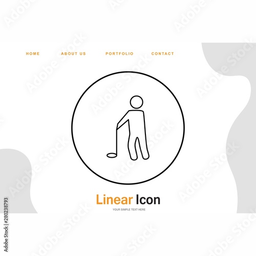 Golf Player icon for your project
