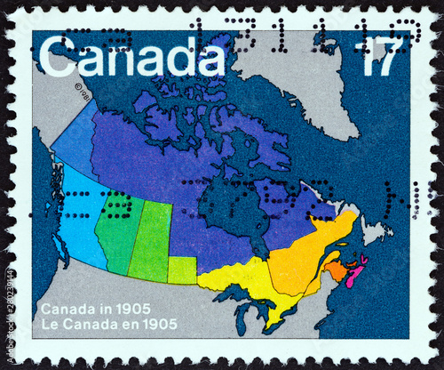 Canada map in 1905 (Canada 1981)