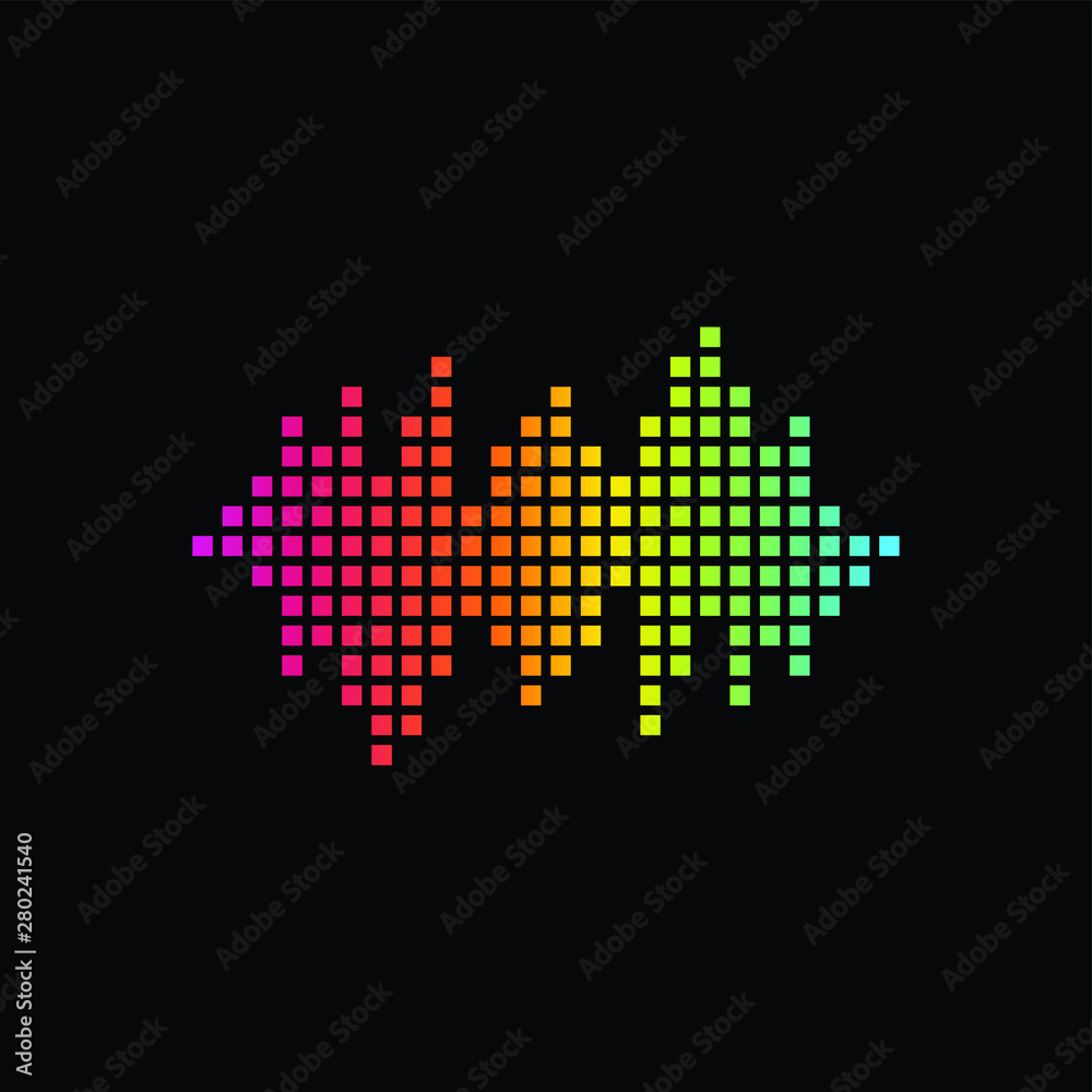 sound wave audio music logo illustration vector icon template premium quality