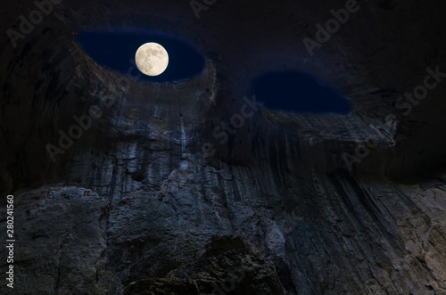 Prohodna cave, Bulgaria. It is nown as God's eyes. Located near Karlukovo village