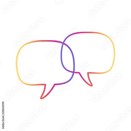 Linear Hand drawn Speech Bu...