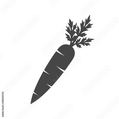 Carrot silhouette vector icon