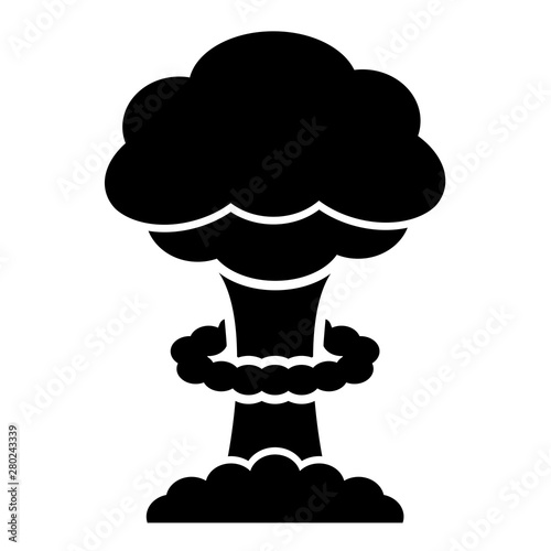 Armageddon concept icon with nuclear explosion