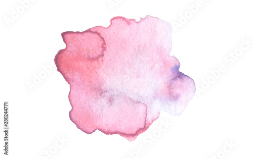 Abstract watercolor and acrylic blot painting. Pink Color design element.