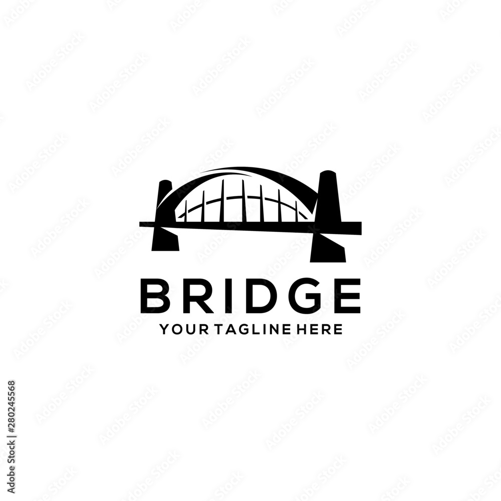 Business Bridge Logo Design Vector Template